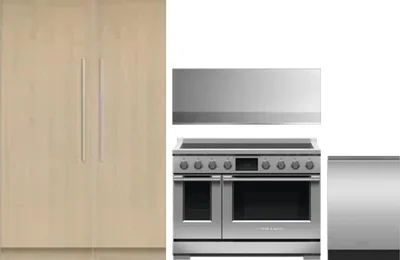 5 Piece Package Includes Refrigerator, Freezer, Range, Hood And Dishwasher